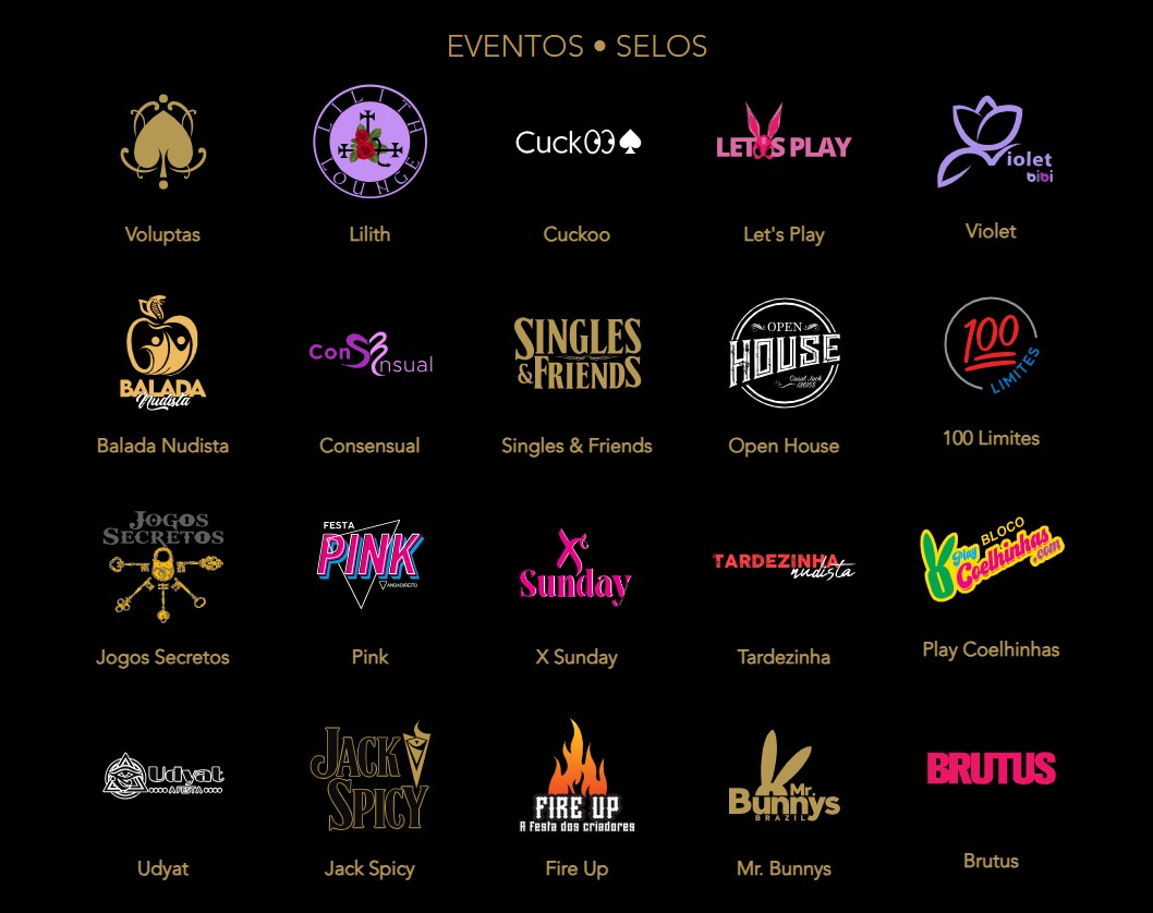 Parcerias e selos de eventos site Spicy Club balada liberal e casa de swing em SP riosexsite - Qual evento tem hoje